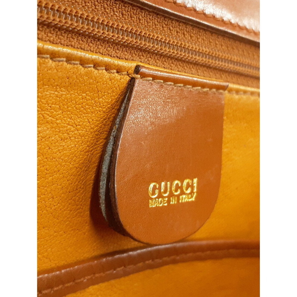 Gucci Handle Shoulder Leather Bamboo Top Handbag Bag - Picture 7 of 9